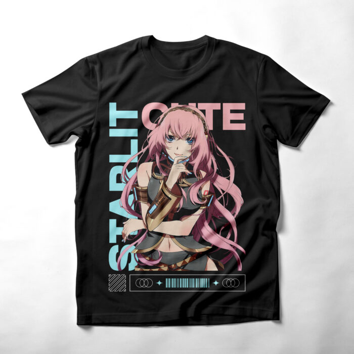 Futuristic anime girl oversize tee women graphic t-shirt Pakistani streetwear neon oversized anime girl design bold graphic style