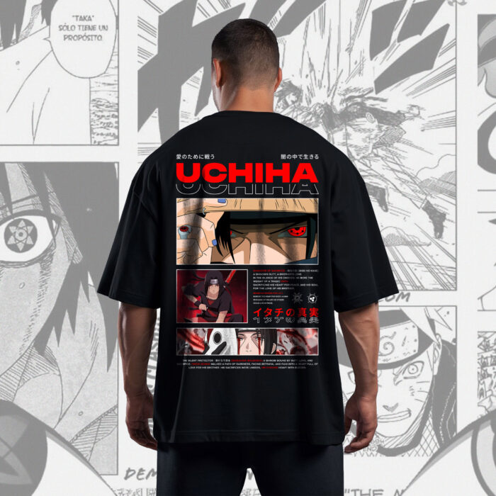 Silent Sacrifice oversize tee Itachi graphic t-shirt Galiyare Pakistani streetwear anime sacrifice love peace unseen impact