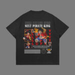 New Pirate King oversize tee One Piece Zoro Sanji Luffy graphic t-shirt Galiyare Pakistani streetwear anime pirate trio graphic design oversized