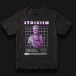 Stoicism tee Greek god statue graphic t-shirt 100% cotton Galiyare Pakistani streetwear regular fit philosophy-inspired design