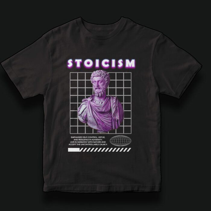 Stoicism tee Greek god statue graphic t-shirt 100% cotton Galiyare Pakistani streetwear regular fit philosophy-inspired design