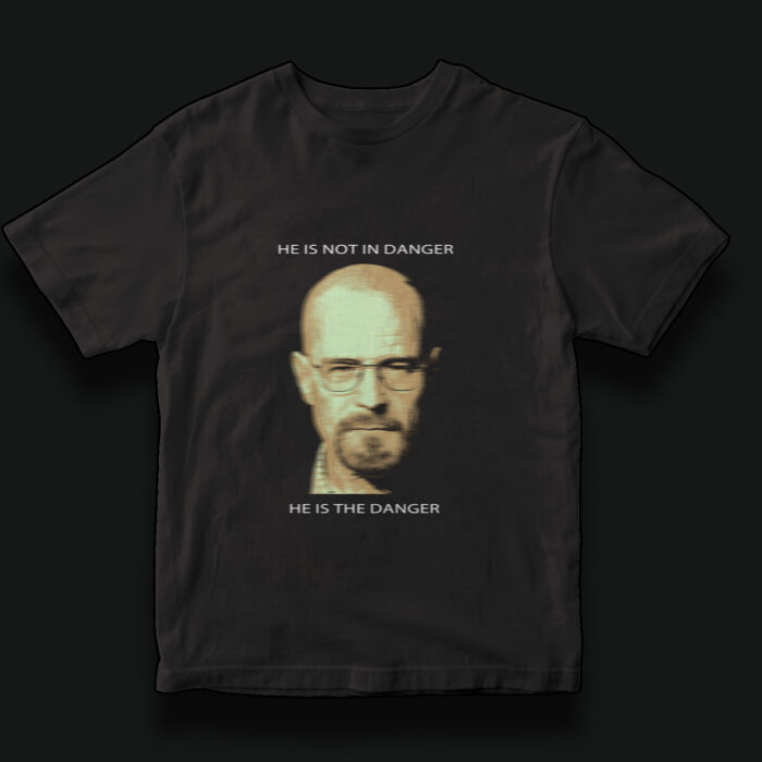 Heisenberg tee I Am the Danger graphic t-shirt 100% cotton regular fit Galiyare Pakistani streetwear Breaking Bad inspired design