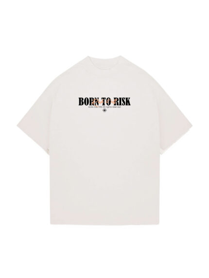 Born to Risk oversize tee F1 car racing graphic Galiyare Pakistani streetwear fearless racing streetwear risk taker design