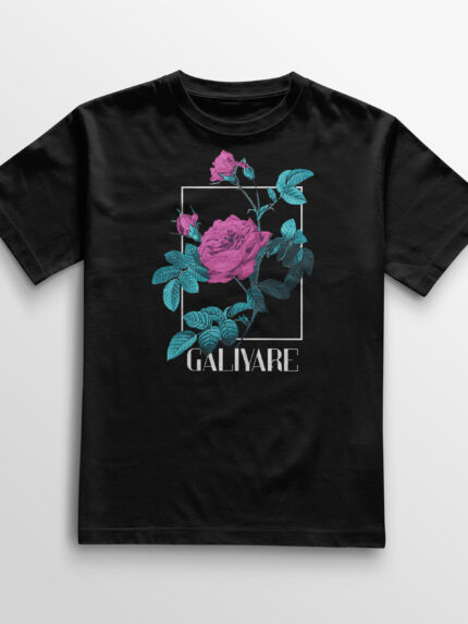 Pink Rose Streetwear Tee for Women – Floral Graphic T-Shirt
