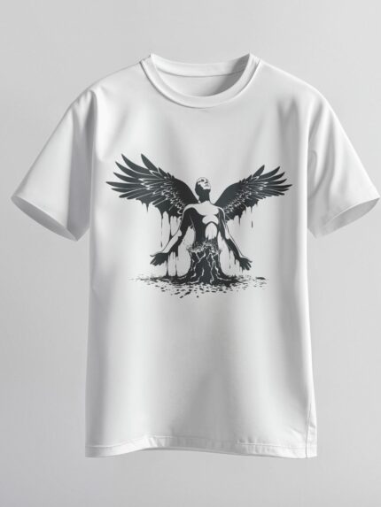 Man with Wings Emerging from Water Boy – Artistic Streetwear T-Shirt