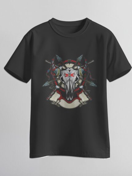 Warrior Remains T-Shirt – Ox Skull & Spears Streetwear