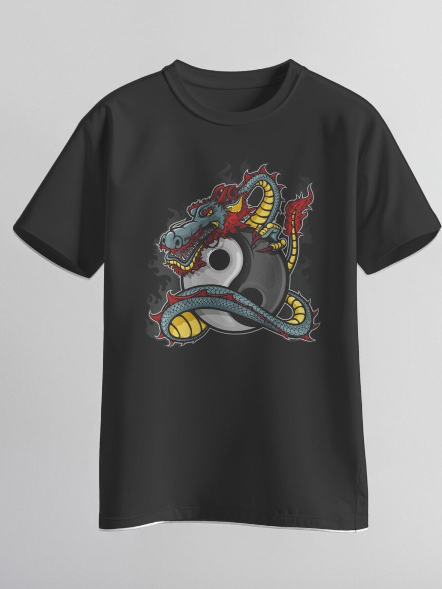 Balance of the Beast – Chinese Dragon Yin-Yang Streetwear Tee